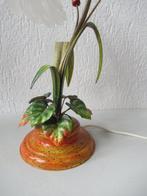 Staande lamp - Vintage Italiaanse Florale lamp - Metaal en, Antiek en Kunst