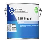 Sigma S2U Nova Matt - krasvast - WIT - 1 liter (Lakverf), Doe-het-zelf en Verbouw, Verf, Beits en Lak, Wit, Nieuw, Ophalen of Verzenden