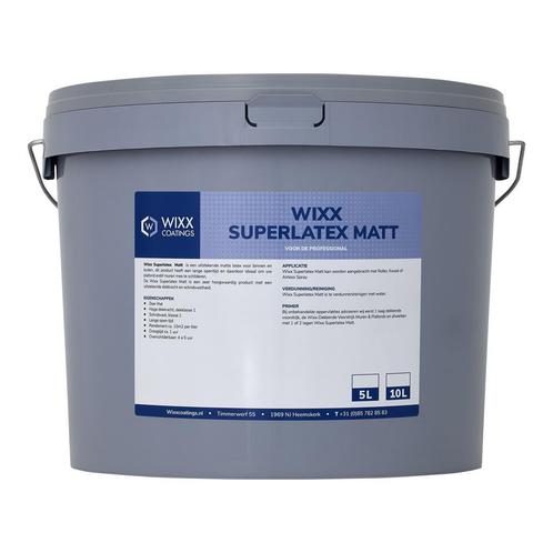 Wixx Superlatex Matt binnen en buiten 10L, Doe-het-zelf en Verbouw, Verf, Beits en Lak, Verf, Overige kleuren, Nieuw, 5 tot 10 liter