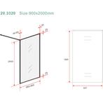 Wiesbaden Square Inloopdouche - 900x2000x8mm - Nano -, Ophalen of Verzenden, Nieuw, Glas