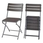 Klapstoel Lillestrøm set van 2 tuinstoelen 81x46x58 cm houtl, Caravans en Kamperen, Verzenden, Nieuw