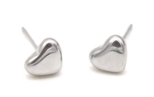 Hartjes oorbellen - Studs - Hypoallergeen, Sieraden, Tassen en Uiterlijk, Oorbellen, Knopjes of Stekers, Zilver, Nieuw, Overige materialen