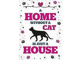 Katten waakbord blik Home without a cat is just a house beschikbaar voor biedingen