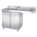 GGM Gastro | Vaatwasser spoelbakkast - 1400x700mm - met 1 |, Witgoed en Apparatuur, Vaatwasmachines, Verzenden, Nieuw, Inbouw