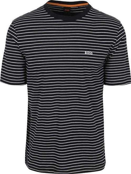 BOSS T-shirt Stripe Navy maat XXL Heren, Kleding | Heren, T-shirts, Blauw, Nieuw, Overige maten, Verzenden