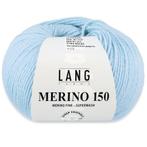 Lang Yarns Merino 150 - 74 ijsblauw - Merinowol Garen, Hobby en Vrije tijd, Breien en Haken, Ophalen of Verzenden, Nieuw