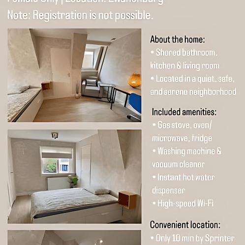 Kamer te huur voor vrouwen in Zwanenburg gevonden in Amsterd, Huizen en Kamers, Huizen te huur, Direct bij eigenaar, Amsterdam