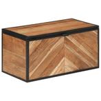 Opbergbox 60x30x30 cm massief acaciahout en ijzer, Verzenden