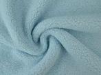 Teddy bont stof – Baby blauw, Hobby en Vrije tijd, Stoffen en Lappen, 200 cm of meer, Nieuw, Blauw, Polyester