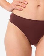 HEMA Damesstring second skin micro donkerbruin, Kleding | Dames, Verzenden