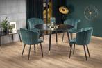 Eettafel EMBOS Rond Hout Zwart | Retourdeal | Elegant, Huis en Inrichting, Rond, Nieuw, Ophalen of Verzenden, Vijf personen of meer