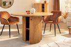 Ronde eettafel TRES CHIC 120cm bruin mangohout massief hout, Ophalen of Verzenden, Nieuw