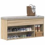 vidaXL Schoenenbank 102x30,5x45 cm bewerkt hout sonoma, Verzenden, Nieuw