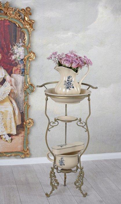 Kaptafelset (6) - Exquise Franse keramische badkamerwasset, Antiek en Kunst, Curiosa en Brocante