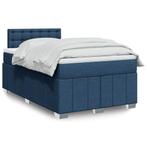 vidaXL Boxspring met matras stof blauw 120x200 cm, Huis en Inrichting, Nieuw, Twijfelaar, 120 cm, 200 cm