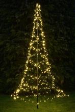 FlinQ Vlaggenmast Kerstboom 3m Warmwit - Licht Kerstboom -, Verzenden, Nieuw