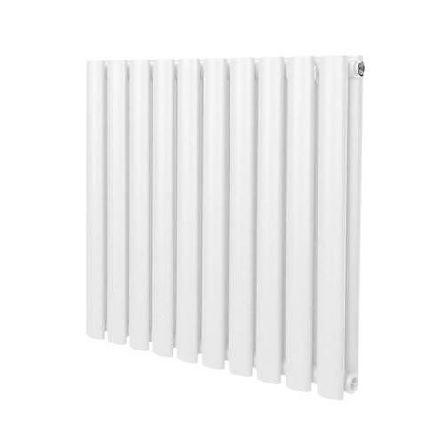 Ovale Kolomradiator - 600mm x 600mm - Wit, Doe-het-zelf en Verbouw, Verwarming en Radiatoren, Verzenden