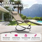 2dekans | tectake® - ligstoel ligbed zonnebed - ergonomisch,, Tuin en Terras, Tuinsets en Loungesets, Ophalen of Verzenden, Zo goed als nieuw