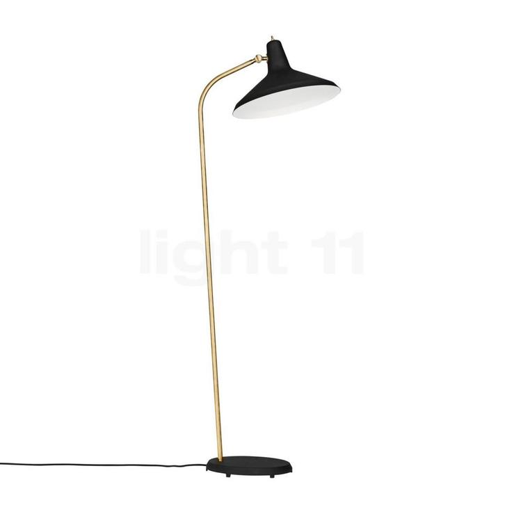 Gubi G10 Vloerlamp, zwart/messing (Staande lampen), Huis en Inrichting, Lampen | Vloerlampen, Nieuw, Verzenden