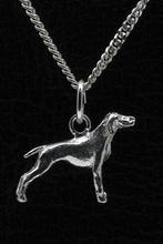Zilveren Vizsla staande hond korthaar ketting hanger - klein, Nieuw, Verzenden