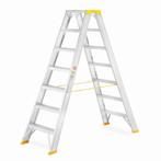 Huishoudtrap - 2x 7 treden - aluminium - werkhoogte 365 cm, Doe-het-zelf en Verbouw, Ladders en Trappen, Ophalen of Verzenden