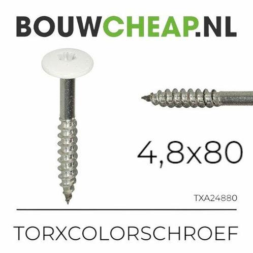 RVS Torxcolorschroef 4,8x80 tbv HPL en Trespa® (100 st), Doe-het-zelf en Verbouw, IJzerwaren en Bevestigingsmiddelen, Verzenden