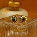 Gouden oorstekers met granaat (oorbellen, gouden oorknopjes), Sieraden, Tassen en Uiterlijk, Oorbellen, Goud, Met edelsteen, Gebruikt