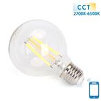 Globe E27 gloeilamp 6W WiFi CCT 2700K-6500K | G80 - warmwit, Verzenden, Nieuw