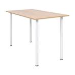 Eettafel 120x60 - Eiken/Wit - Retourdeal - 42% Korting!, 100 tot 150 cm, Nieuw, Vier personen, Rechthoekig