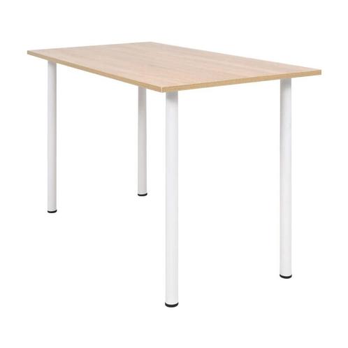 Eettafel 120x60 - Eiken/Wit - Retourdeal - 42% Korting!, Huis en Inrichting, Tafels | Eettafels, 50 tot 100 cm, 100 tot 150 cm