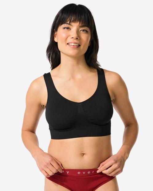 HEMA Niet voorgevormde top zonder beugel zwart, Kleding | Dames, Ondergoed en Lingerie, Verzenden