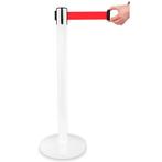 Afzetpaal | PREMIUM | Wit | Incl. Afzetlint (Rood) |, Verzenden, Nieuw in verpakking