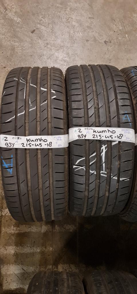 2x 215-45-18 Kumho Zomer 5mm €40 Per Band 215 45 18, Auto-onderdelen, Banden en Velgen, 18 inch, Zomerbanden, 215 mm, Personenwagen