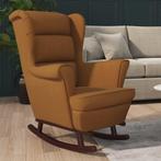 vidaXL Schommelstoel met massief rubberwood poten fluweel, Kinderen en Baby's, Verzenden, Nieuw