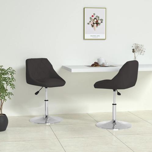 vidaXL Eetkamerstoelen 2 st kunstleer zwart, Huis en Inrichting, Stoelen, Zwart, Nieuw, Verzenden