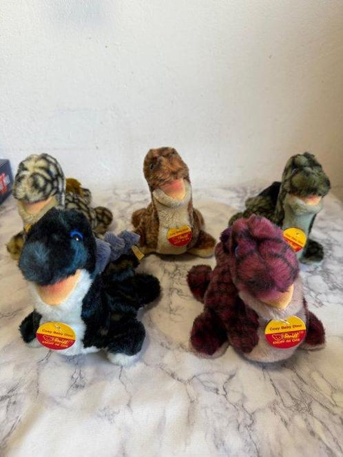Steiff - Speelgoed Cosy Baby Dino Collection of 5 -, Antiek en Kunst, Antiek | Speelgoed