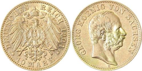 10 Mark Kaiserreich Sachsen Georg, 1904e, Postzegels en Munten, Munten | Europa | Niet-Euromunten, Verzenden