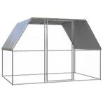 vidaXL Kippenkooi 3x2x2 m gegalvaniseerd staal zilverkleurig, Dieren en Toebehoren, Verzenden, Nieuw