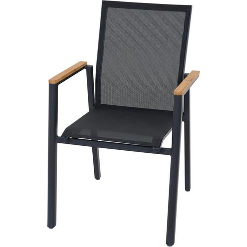 Siena Garden Bologna stapelbare tuinstoel - Antraciet, Tuin en Terras, Tuinstoelen, Ophalen of Verzenden