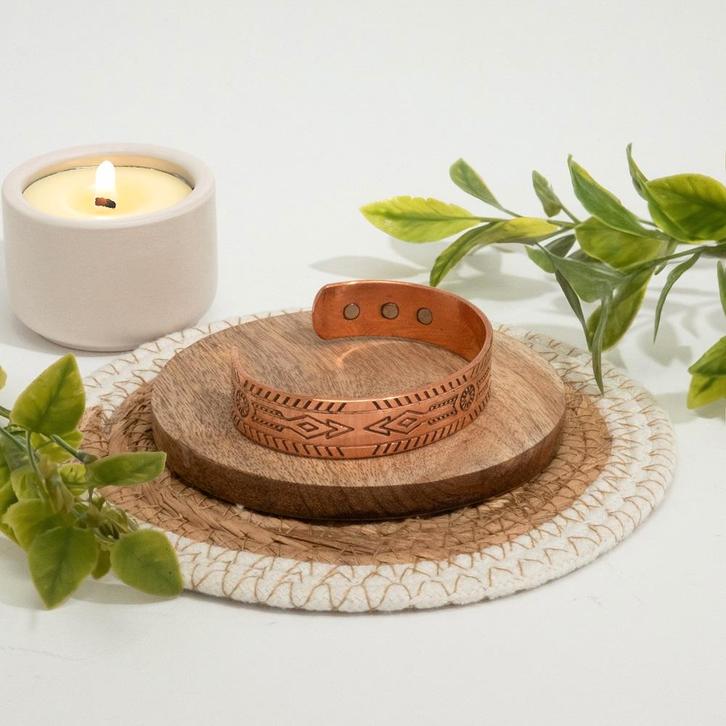 Koperen gezondheids-klemarmband met 6 magneten, zware, Sieraden, Tassen en Uiterlijk, Armbanden, Ophalen of Verzenden