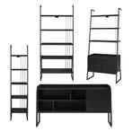 4-delige meubelset Storfjord staand rek TV meubel open kaste, Verzenden, Nieuw