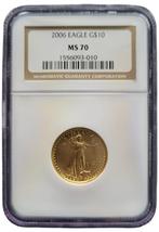 Gouden American Eagle 1/4 oz 2006 NGC MS70 gecertificeerd, Goud, Losse munt, Verzenden, Midden-Amerika