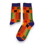 Afrikaanse sokken / Afro sokken / Kente sokken - Oranje, Ophalen of Verzenden, Nieuw