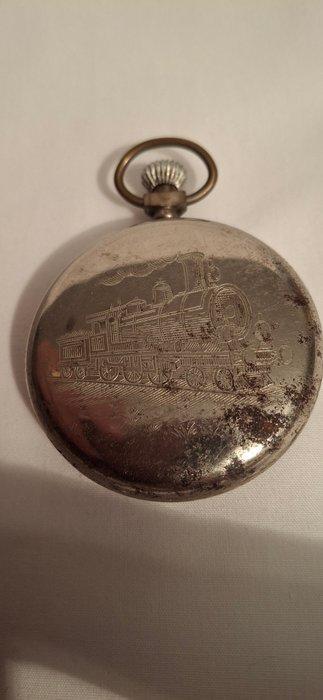 Roskopf - Zak Horloge Gre Roskopf met locomotief op, Sieraden, Tassen en Uiterlijk, Horloges | Heren