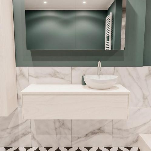 Badkamermeubel BWS Madrid Wit 120 cm met Topblad en, Doe-het-zelf en Verbouw, Sanitair, Bad, Nieuw, Ophalen of Verzenden