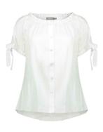 03288-70 - Top elastic shoulder & bows s/s - white, Kleding | Dames, Tops, Ophalen of Verzenden, Nieuw