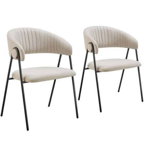Eetkamerstoel Bedano, gestoffeerd, geweven stof, 150 kg - gr, Huis en Inrichting, Stoelen, Verzenden