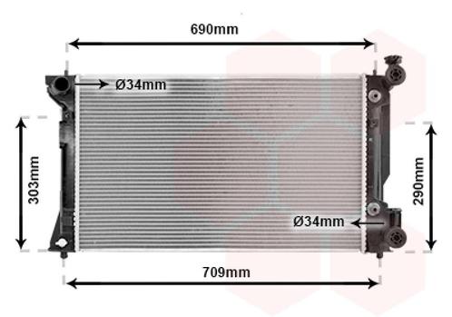 RADIATOR VOOR TOYOTA AVENSIS T25 2003-2006 164000H120, Auto-onderdelen, Airco en Verwarming, Nieuw, Ophalen of Verzenden