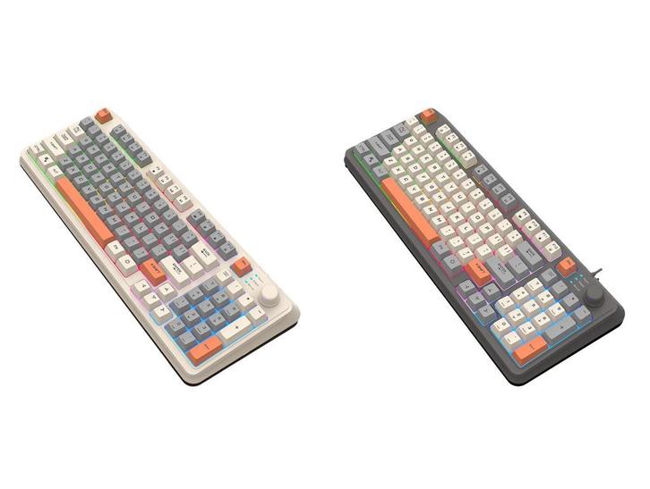 Xunfox K82 Toetsenbord | Wit en Zwart | Nieuw en Ongebruikt, Computers en Software, Toetsenborden, Ergonomisch, Gaming toetsenbord