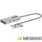StarTech.com USB-C Multiport Adapter met Ingebouwde USB-C, Verzenden, Nieuw, Startech